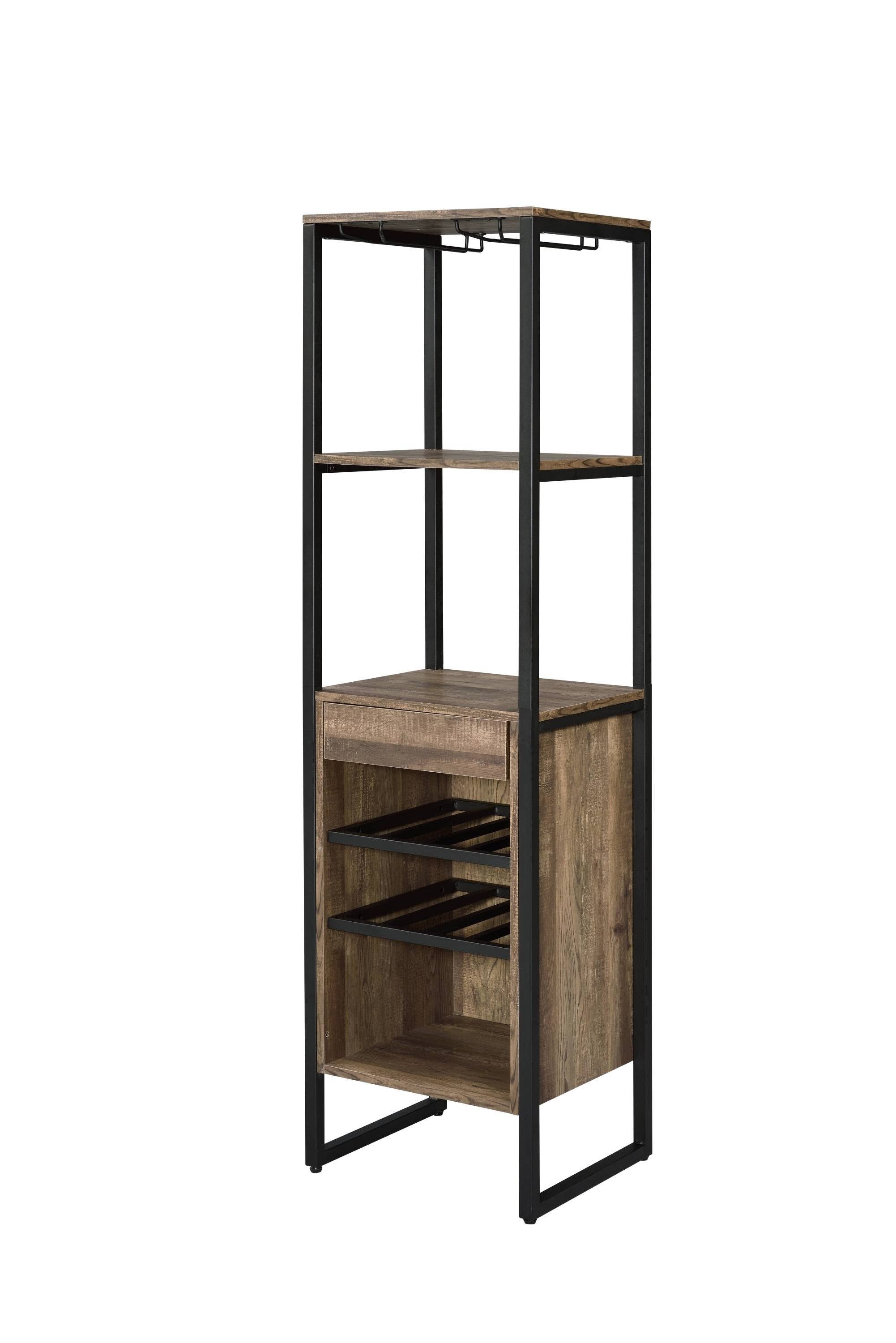39F Inc. - Wholesale Wine Rack - Narik Weathered Oak Finish Wine Rack5