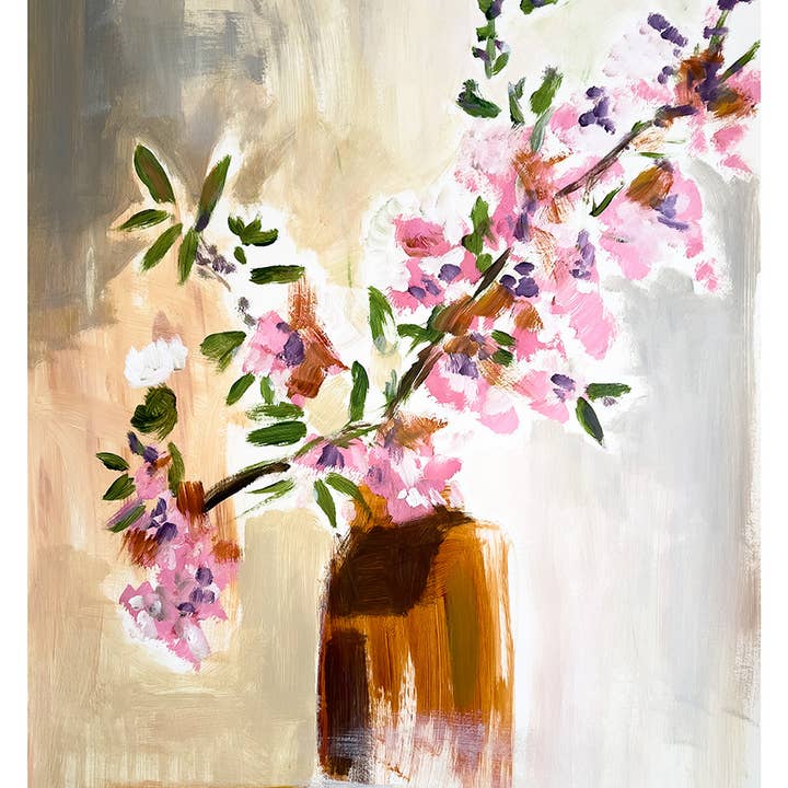 Stampa d'arte - Fioritura 'Fiore Rosa' per la vendita all'ingrosso da parte di Atelier Tinika