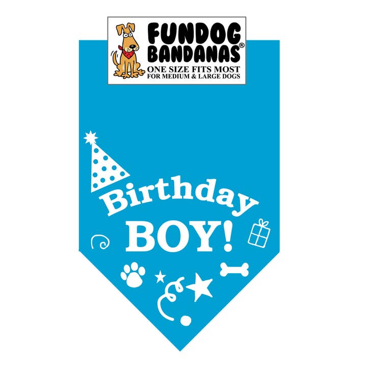 Assorted Colors 5 Pack - Birthday Boy Dog Bandana for wholesale on Faire