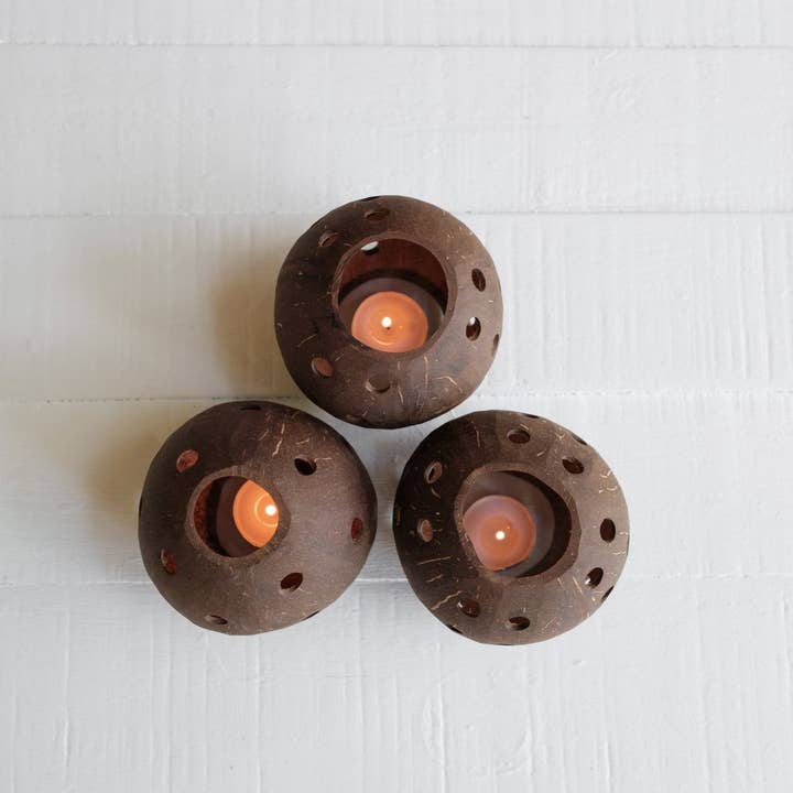 Coconut Candle Shade Trio for wholesale by Rise Beyond the Reef
