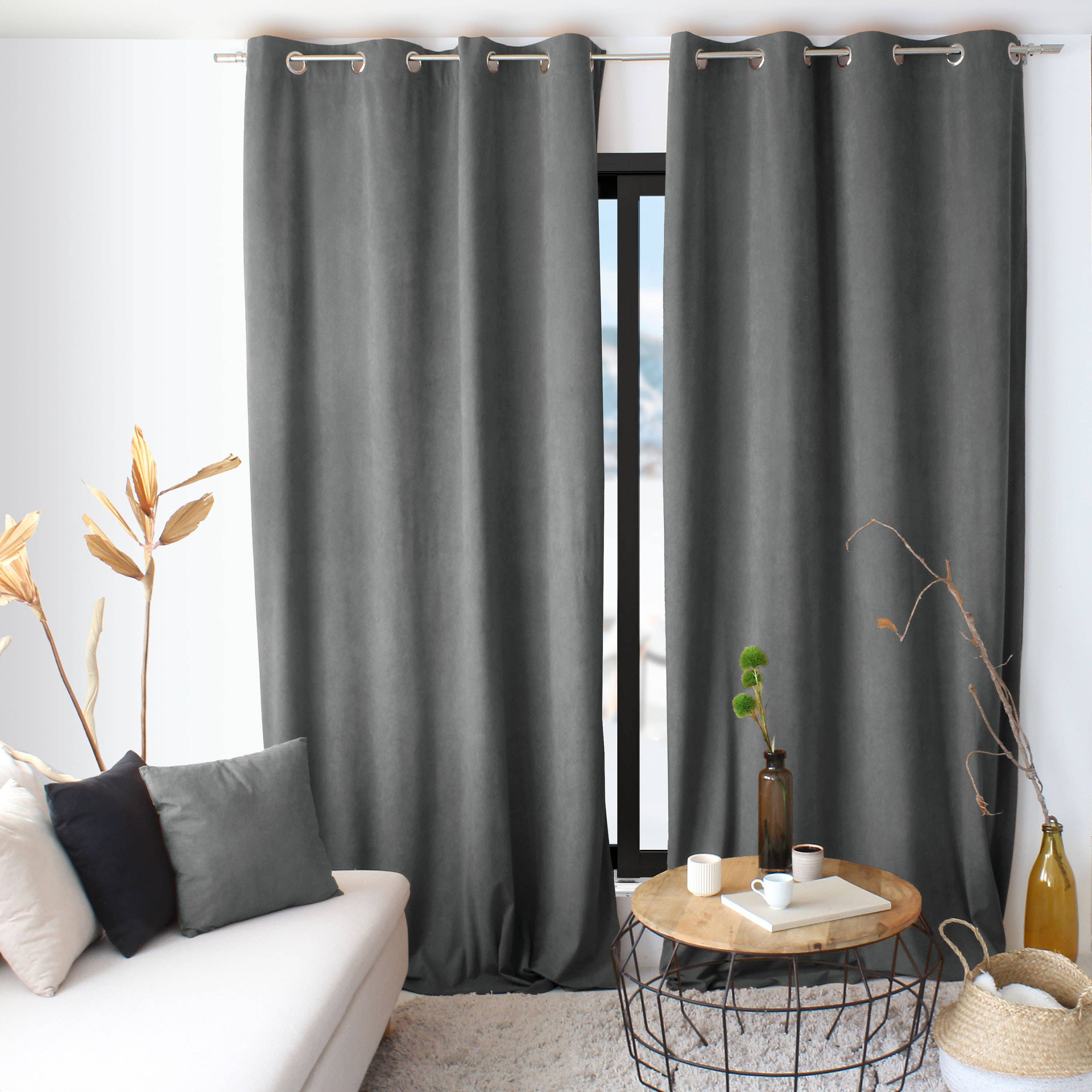 DECOSTARS - CmaDECO - Wholesale Curtain - Eyelet Curtain, 140x260cm, Velvet, Câlin Collection5