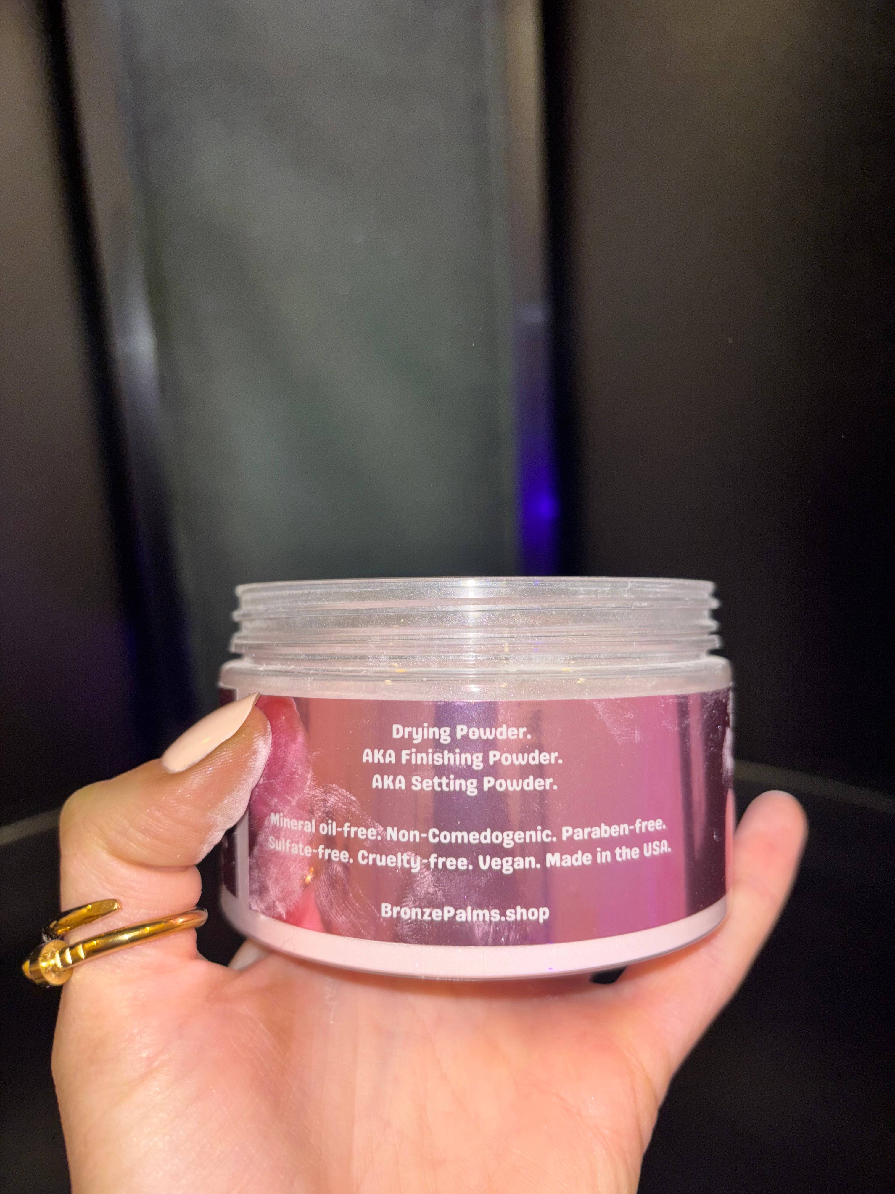 Bronze Palms Beauty – Autobronzeador por atacado – Pó Secante Leve com Brilho para Bronzeamento a Jato Acabamento Limpo8