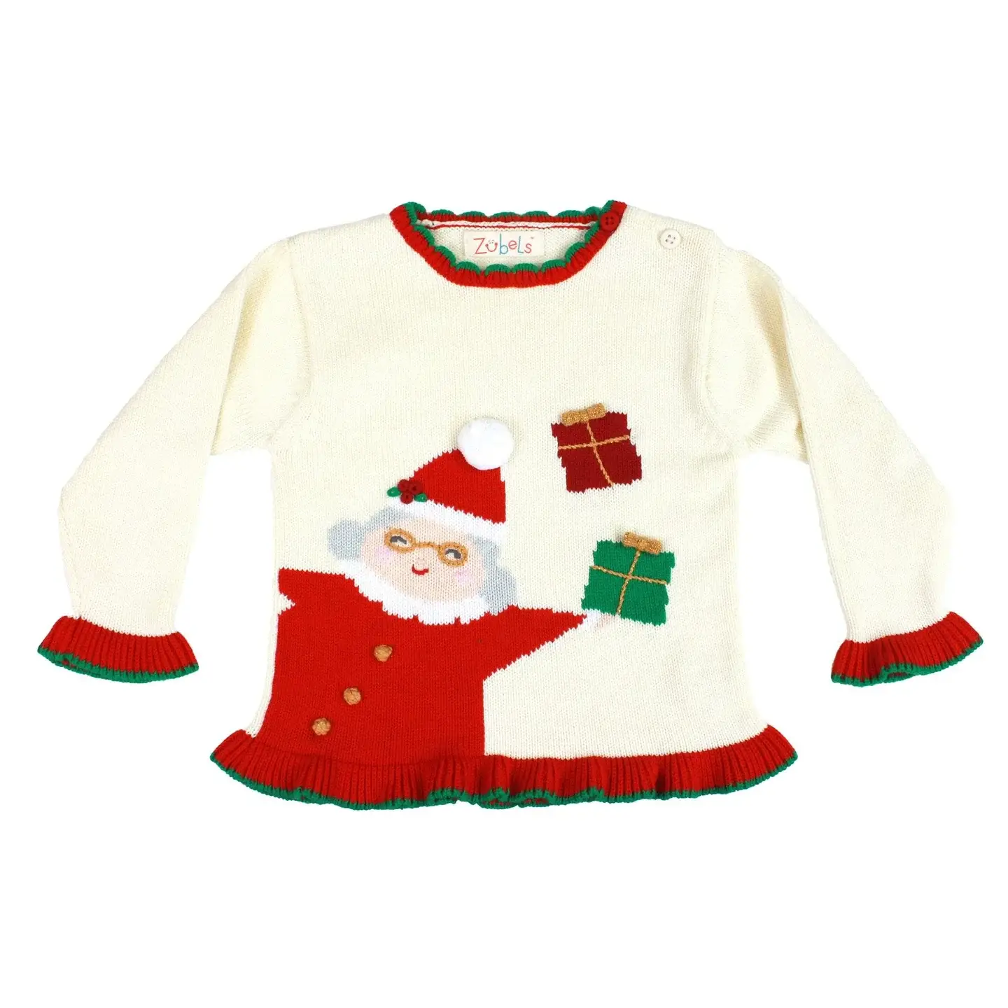 Petit Ami & Zubels - Wholesale Knit Sweater - Kids - Mrs. Claus Knit Sweater0