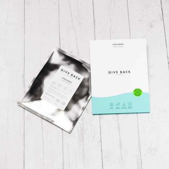 Hyaluron Gesichtsmaske - UMWELTSCHUTZ für den Großhandel von GIVE BACK Cosmetics