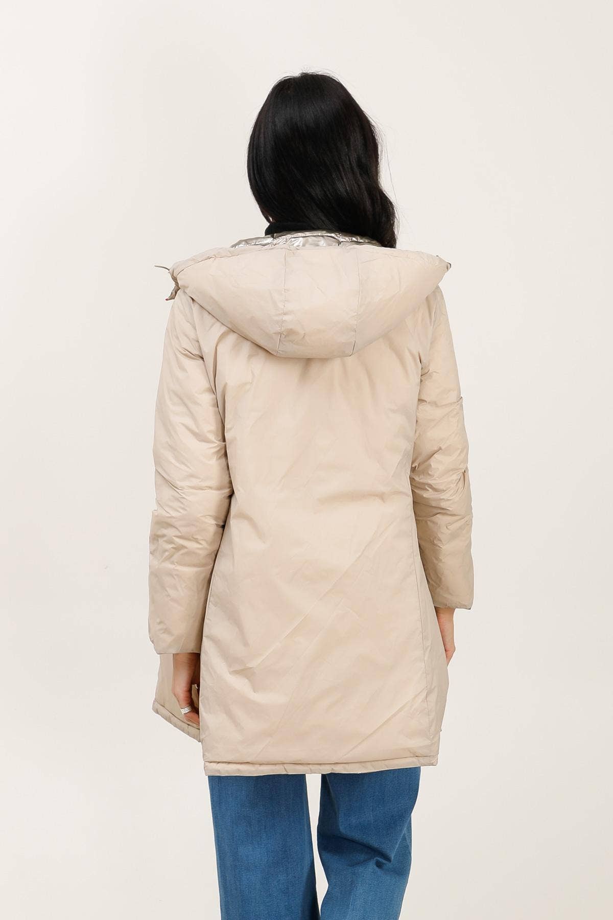 Attrait Paris - Wholesale Puffer Jacket - Women's - Mid-length reversible waterproof puffer jacket2