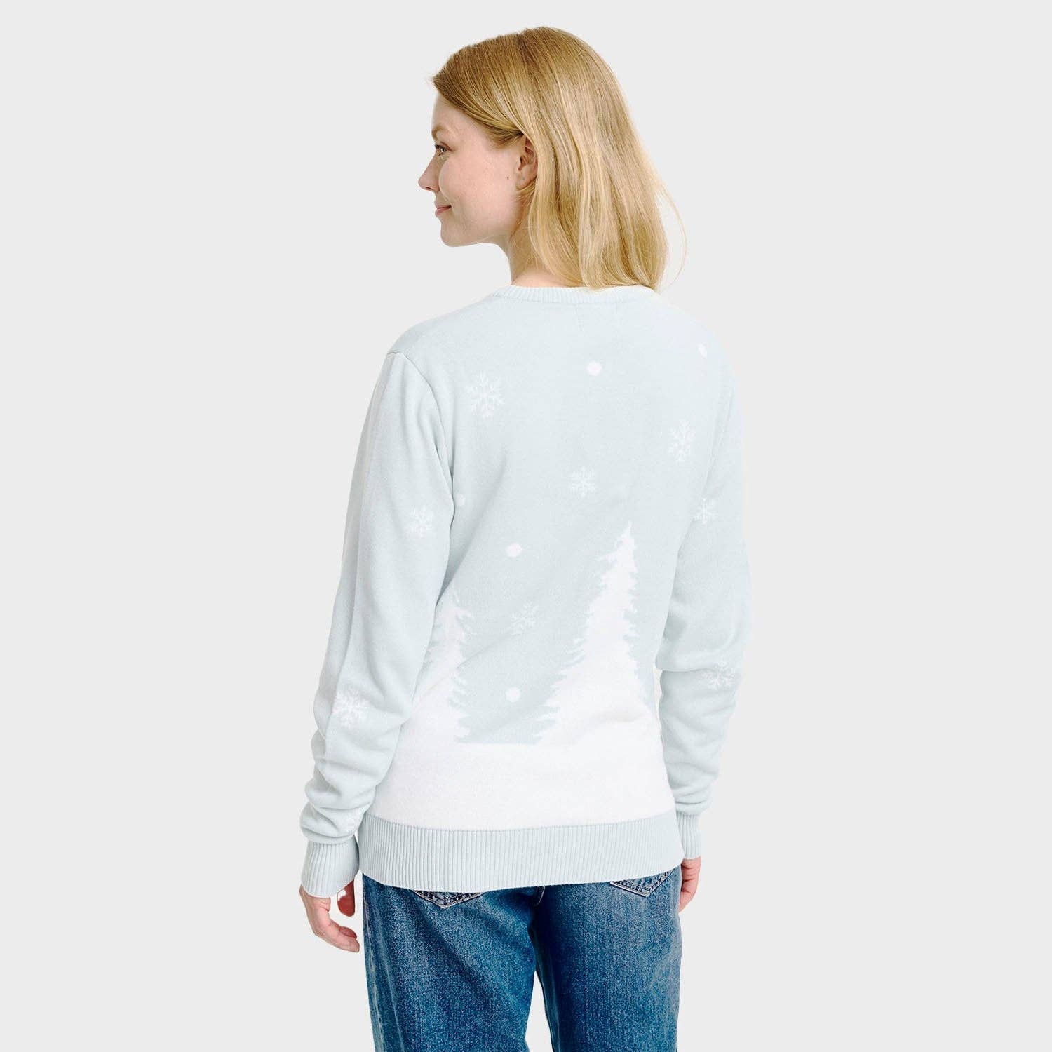 Happy Seasons – Engroshandel Grafisk Sweatshirt - Dame – The Lovely Penguin Christmas Sweater – Women5