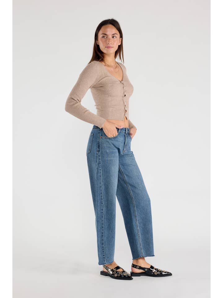 MEDIUM OPEN PACK Relaxed Barrel Jeans with Side Panel XP7013 for wholesale on Faire2