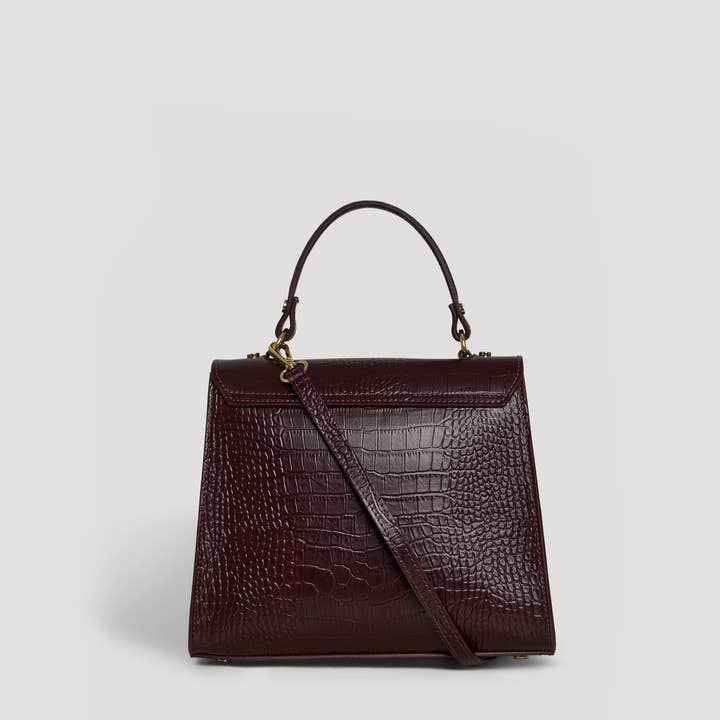 Voemièn - Wholesale Top Handle Bag - Women's - Zaira Limited Edition Bag in Boedeaux Coco Leather4