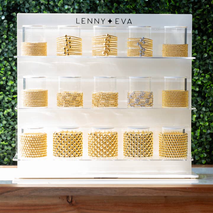 Lenny & Eva - Wholesale Beaded Bracelet - Collection Pack - Gold Beaded Bracelet Pack with Display4