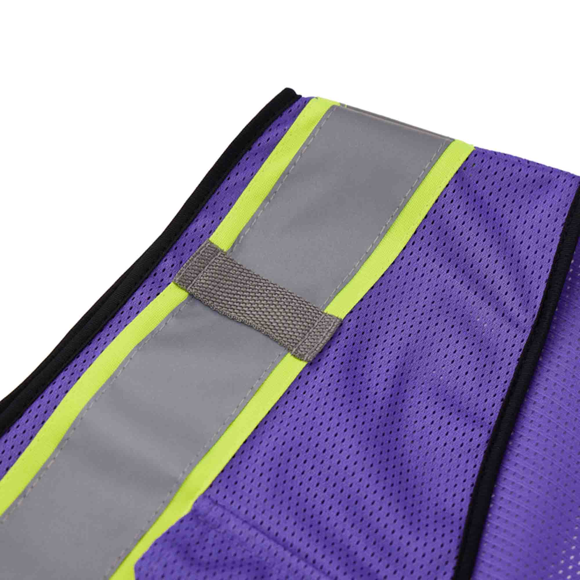 3C Products – wholesale Safety vest – Unisex – SV2590 Deluxe Purple Cool Mesh Safety Vest W/ ID Pocket2
