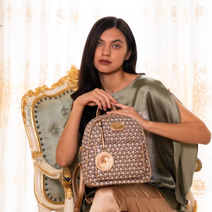 Brangio (Italy) Company Inc. - Wholesale Backpack - Women's - Brangio Italy Floral Harmony Designer Backpack