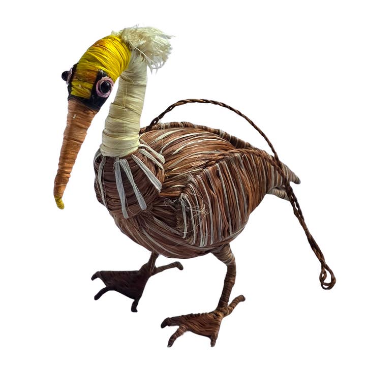 PELICAN BIRD FAIR-TRADE CHRISTMAS TREE ORNAMENTS - WOVEN BY PERUVIAN AMAZON ARTISAN for wholesale by Amazon Ecology