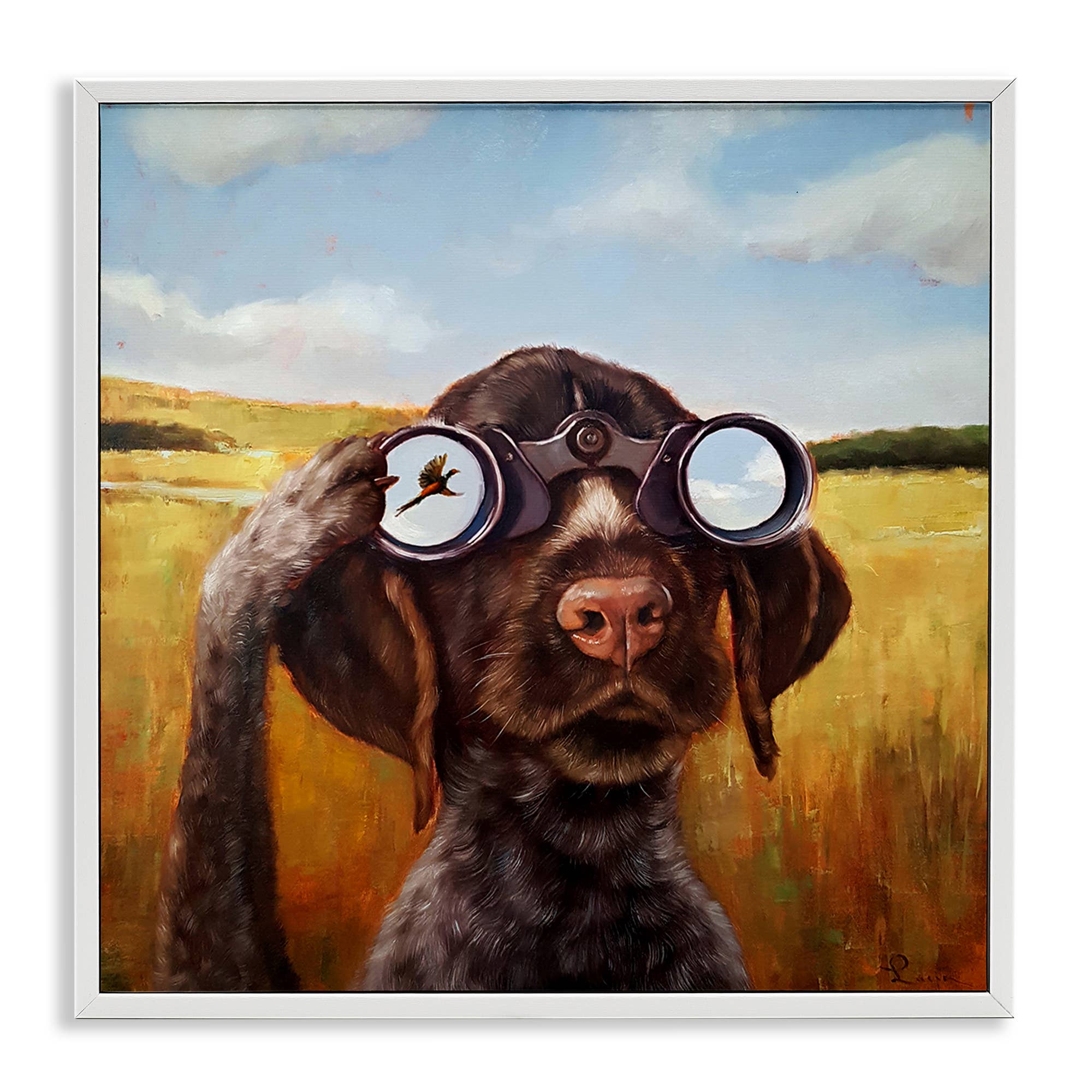 Stupell Industries - Wholesale Wall Sign - Dog Watching Bird Binoculars - Framed Wall Art17