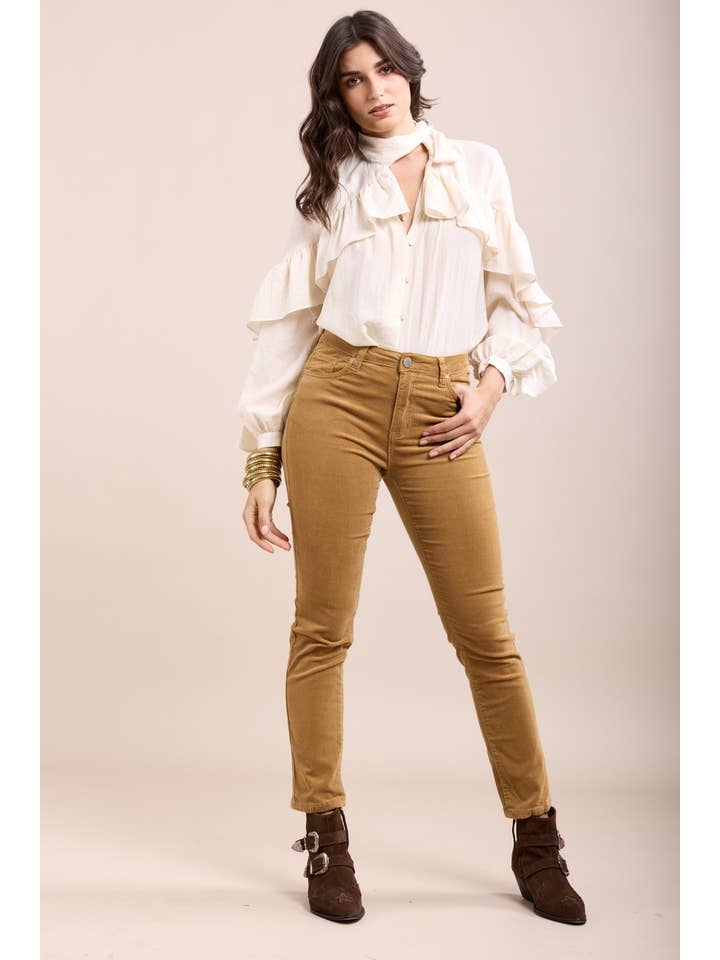 Toxik3 - Wholesale Pants - Women's - Toxik3 pantalon slim push-up stretch en velours milleraies15