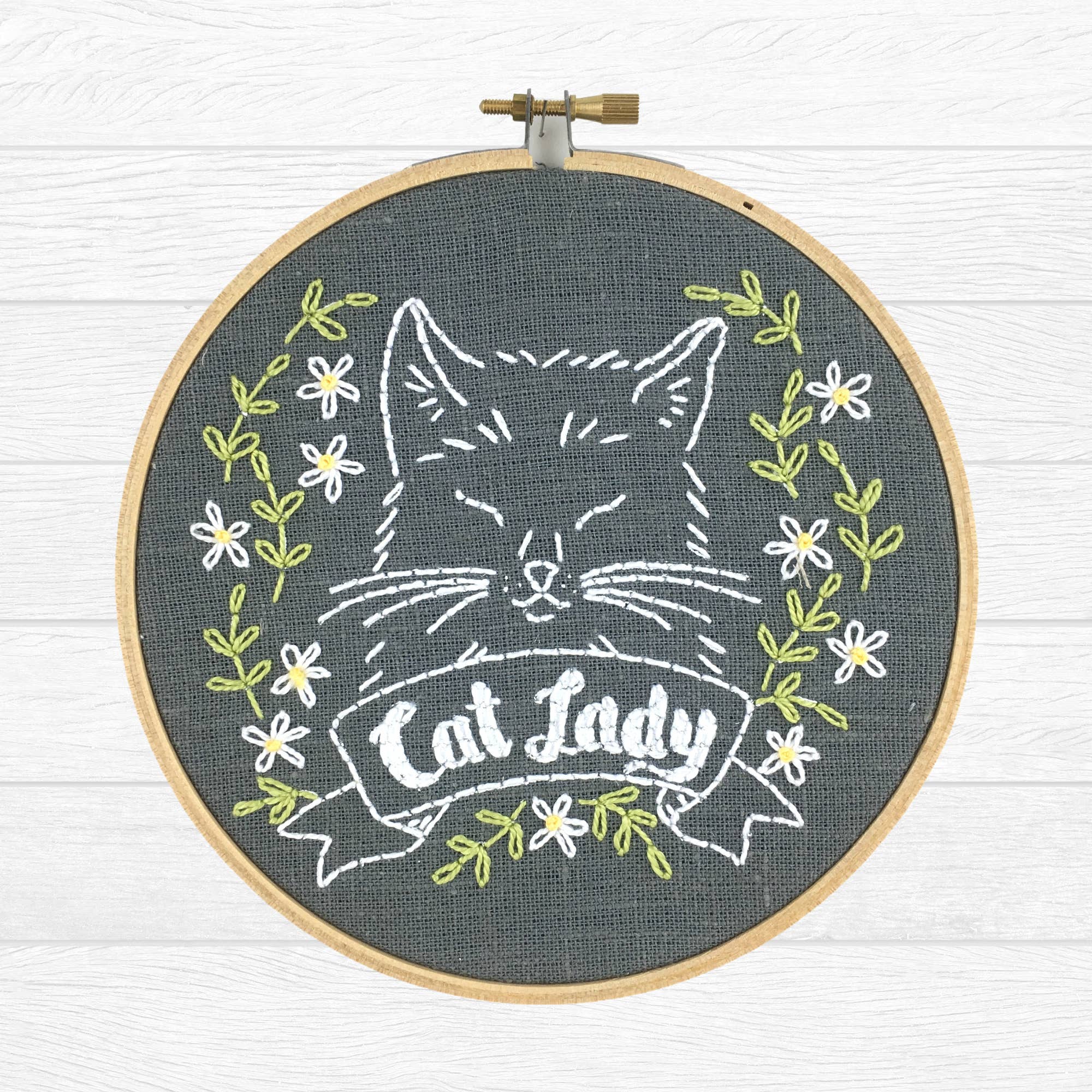 I Heart Stitch Art – wholesale Embroidery/cross-stitch supplies – Cat Lady Embroidery Kit12