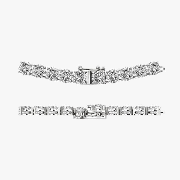 BELGIUM LGD LLC - Wholesale Link & Chain Necklace - 14K White Gold 22.56 Ct LabGrown Diamond Tennis Necklace