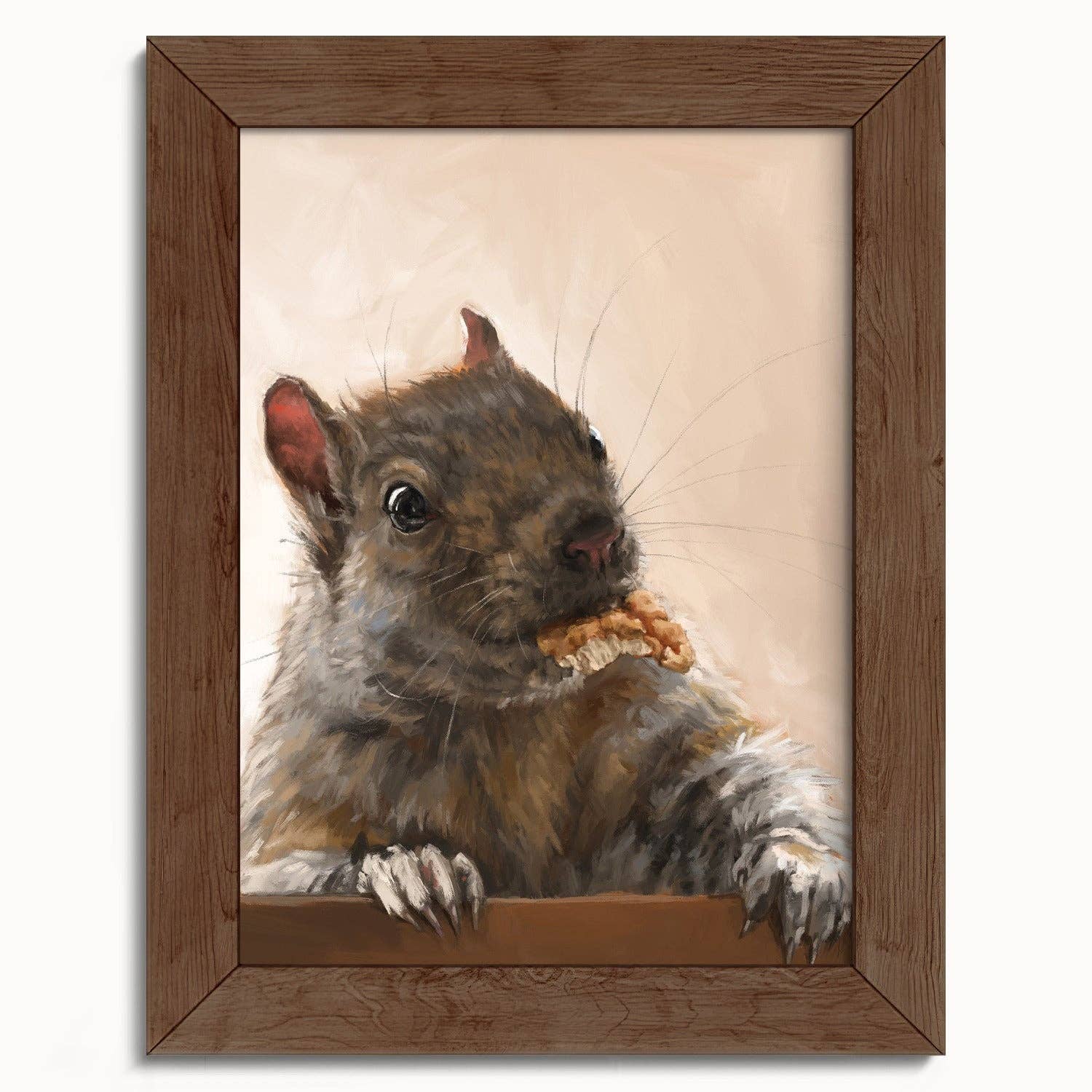 The Ugly Cat Studio - Wholesale Art Print - Grey Squirrel with a Walnut Fine Art Print7