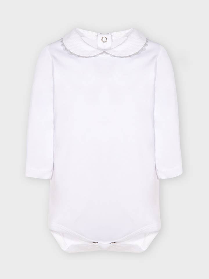 Body avec col Claudine en piqué 100 % coton pour la vente par Minhon