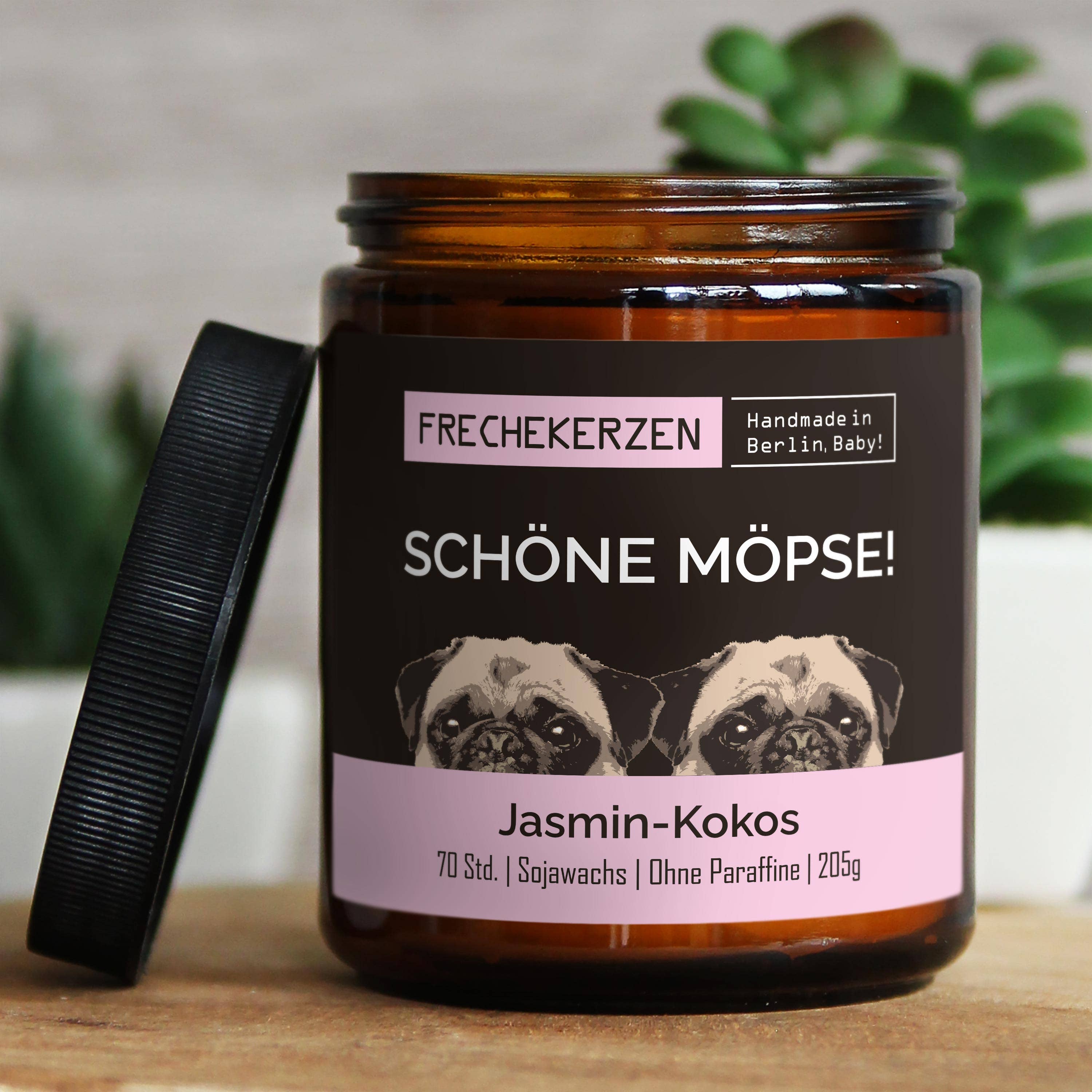 mysoy‎® Duftkerzen-Manufaktur – Großhandel Kerze im Glas / gefüllte Kerze – Duftkerze mit Spruch | schöne möpse!| Geschenk Soja9