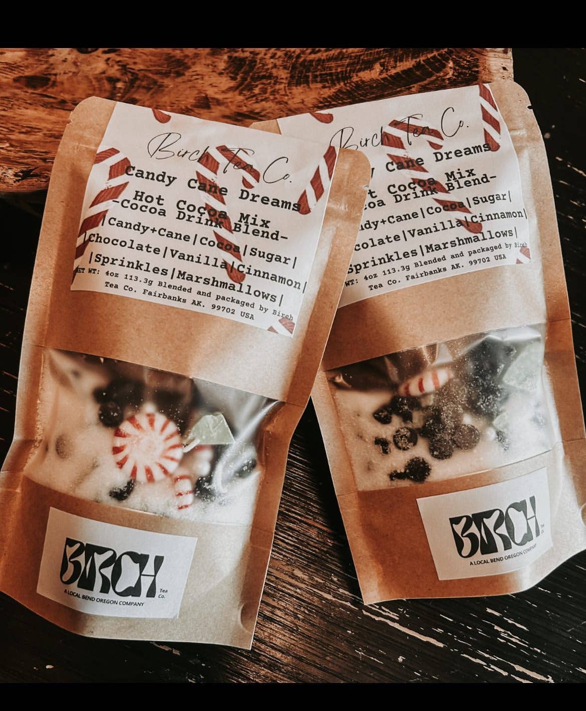 Birch Tea Co. – Engroshandel Varm kakaoblanding – Candy Cane Drømme - Varm Kakaoblanding - Varm Chokolade1
