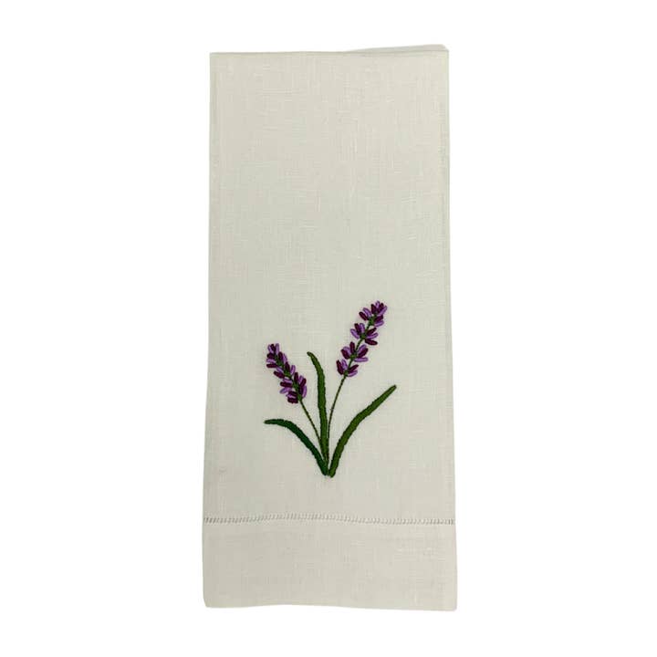 Maison Lavender Linen Tea Towel, 13x26 in for wholesale by Maison d' Haiti