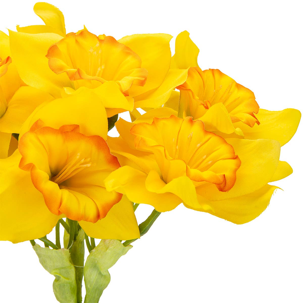 Eleganza Floral - Wholesale Artificial Flowers - 16" Daffodil Bouquet x 9 Heads Yellow1