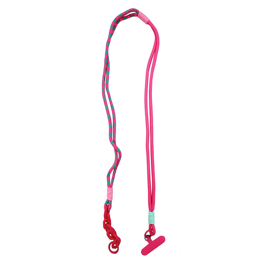 Fashion City - Wholesale Phonecase Strap - Two-Toned Rope Knotted Phone Charm Wrist Strap4