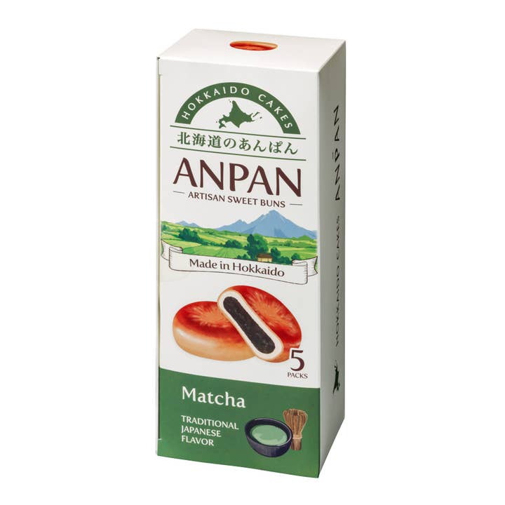 Hokkaido Anpan Matcha (5 Pieces) for wholesale by Aki Foods Japan