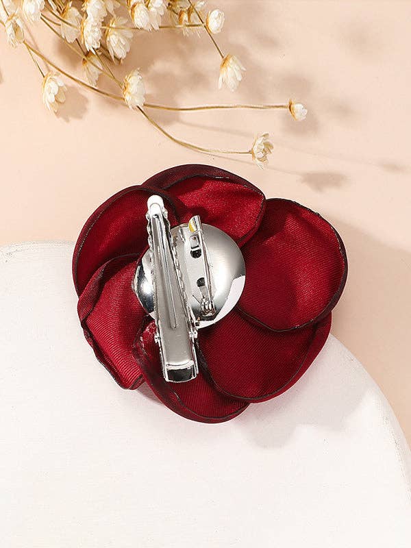 VividLux - Wholesale Brooch - Solid Color Three-Dimensional Flower Brooch Accessories9