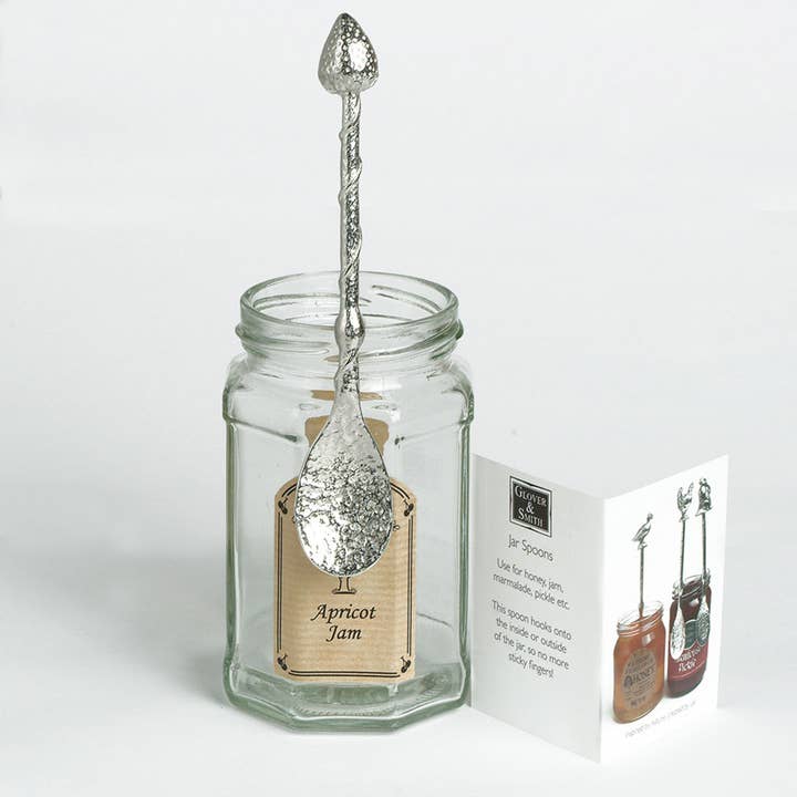 Glover & Smith - Wholesale Kitchen Spoon - Strawberry Jam Spoon, Pewter Jar Spoons With Hooks
