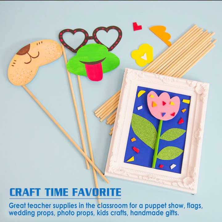 BAZIC Products - Wholesale Craft Supplies - Wooden Dowel Round Natural 3/16" x 12" (20/Bag)2