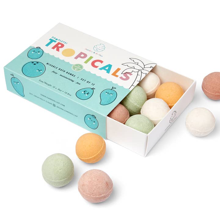 Dabble & Dollop - Wholesale Bath Bomb/Fizz - All-Natural Mini Bath Bombs - New Tropical Scents