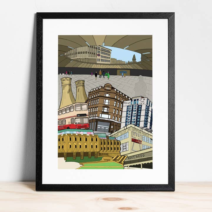 Paesaggio urbano di Sheffield andato ma non dimenticato per la vendita all'ingrosso da parte di Reyt Good Illustration
