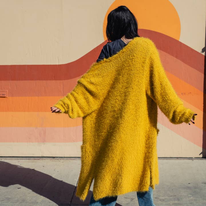 Life Clothing Co - Venta al por mayor Cárdigan - Mujer - Cárdigan Kira Soho en color mostaza2