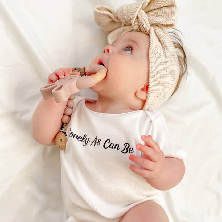 Jedbaby - Wholesale Teether (Not Clip-On) - Baby - Silicone and Wood Bunny Teether + Pacifier Clip1