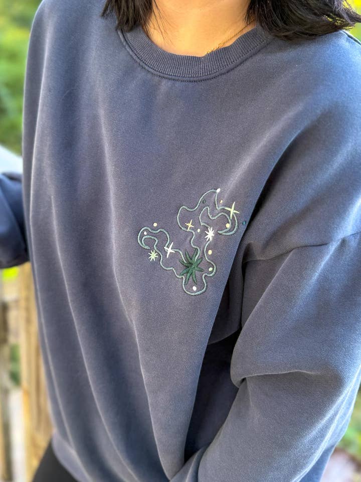 Blissfully Bookish Company - Wholesale Sweatshirt - Women's - Celestial Dragon Embroidered Sweatshirt5