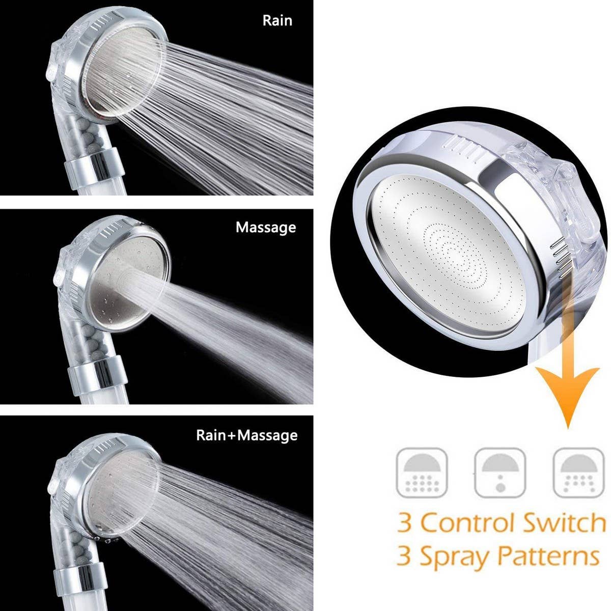 ACCITY - Wholesale Shower Head - FILTERED BOOSTER WATER-SAVING SHOWER HEAD_CWASC17204