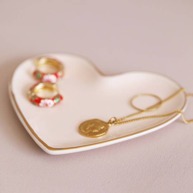 Lisa Angel - Wholesale Jewellery dish - Pink Heart Trinket Dish2