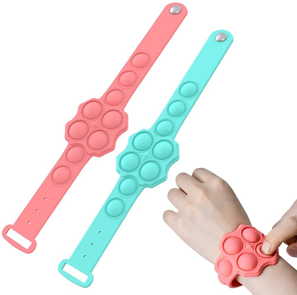 Toyventures - Wholesale Fidget Toy - Kids - 1Pc Pop It Watch Wrist band Silicone Toy Sensory Bubble ADHD6