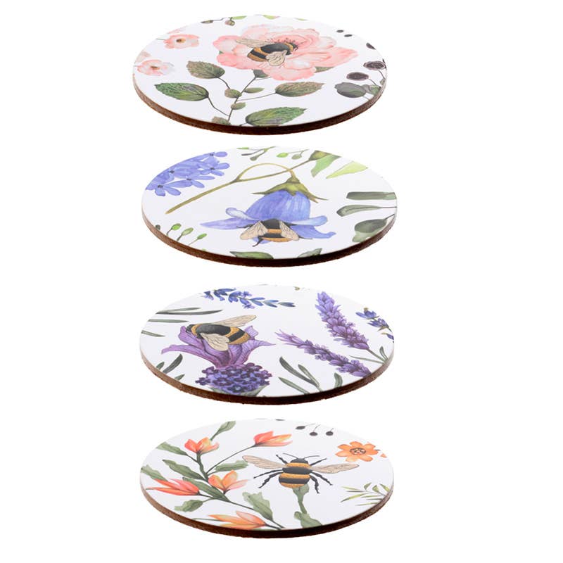 Puckator Ltd - Vente Sous-verre - Lot de 4 sous-verres en liège The Nectar Meadows1