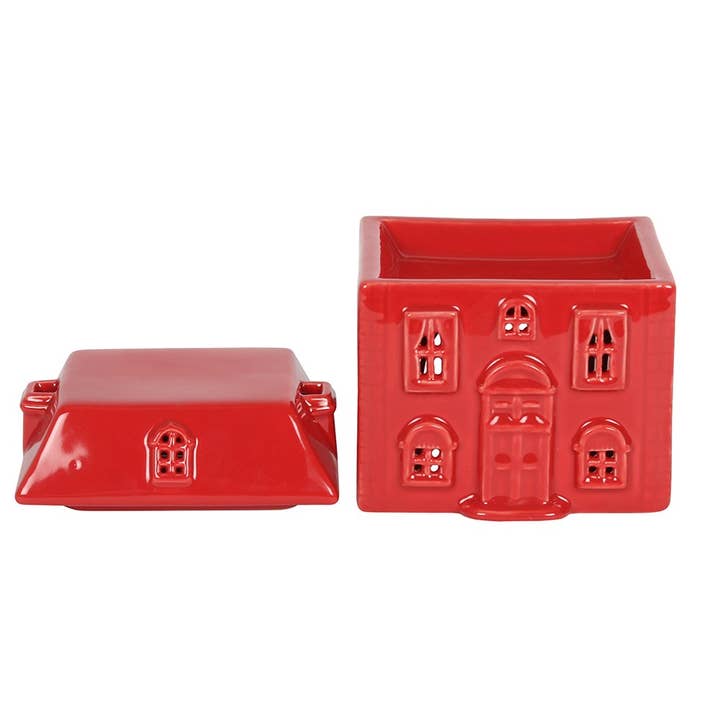 Something Different Wholesale - Wholesale Oil Warmer - Red Christmas House Oil Burner3