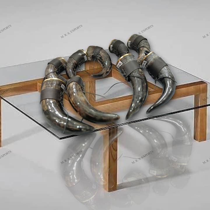 M. R. S. EXPORTS - Wholesale Drinking Glass/Cup - Natural Finished Viking Drinking Horns1