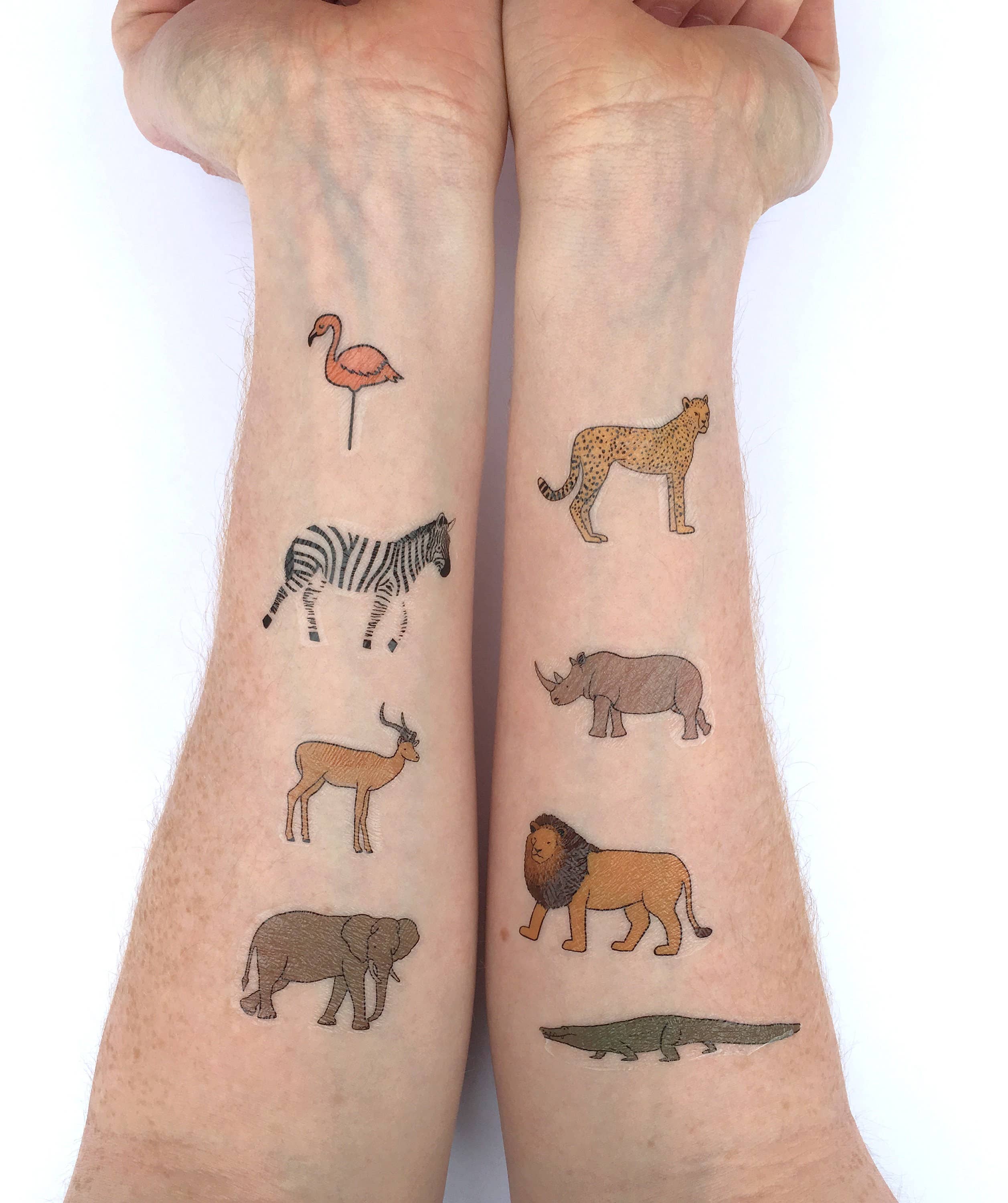 Tom Hardwick – wholesale Temporary tattoo – African Animals Temporary Tattoo Sheet3