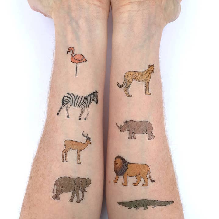 Tom Hardwick – wholesale Temporary tattoo – African Animals Temporary Tattoo Sheet3
