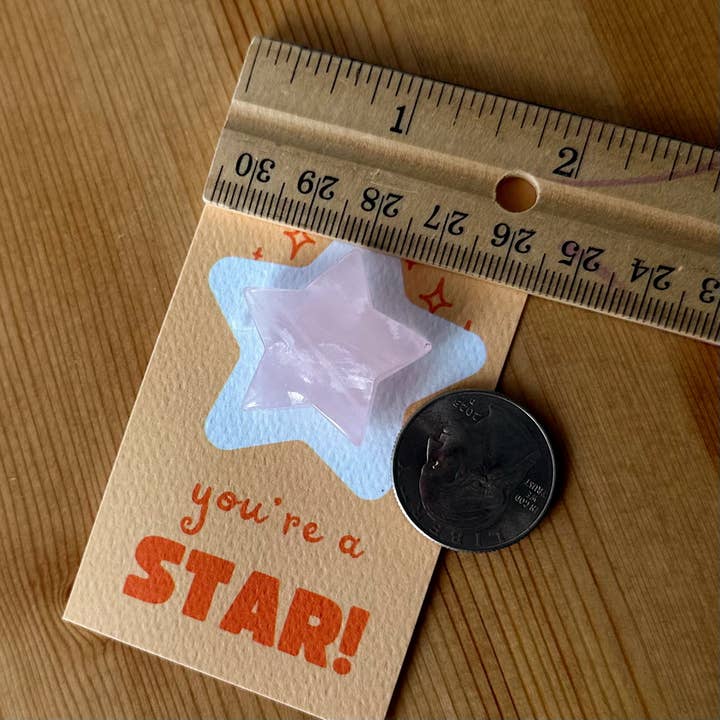 Pebble House - Wholesale Spiritual Stone/Crystal - "You're a Star!" Mini Crystal Greeting Card- Crystals & Stones2