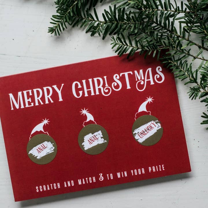 Biglietto di buon Natale - Gratta e vinci AN*L/Fidanzata/Moglie per la vendita all'ingrosso da parte di Drop Scone Designs