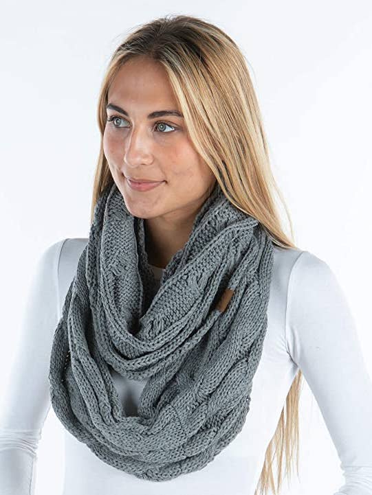 Infinity Scarf (Solid Dove Grey) for wholesale by Funky Junque