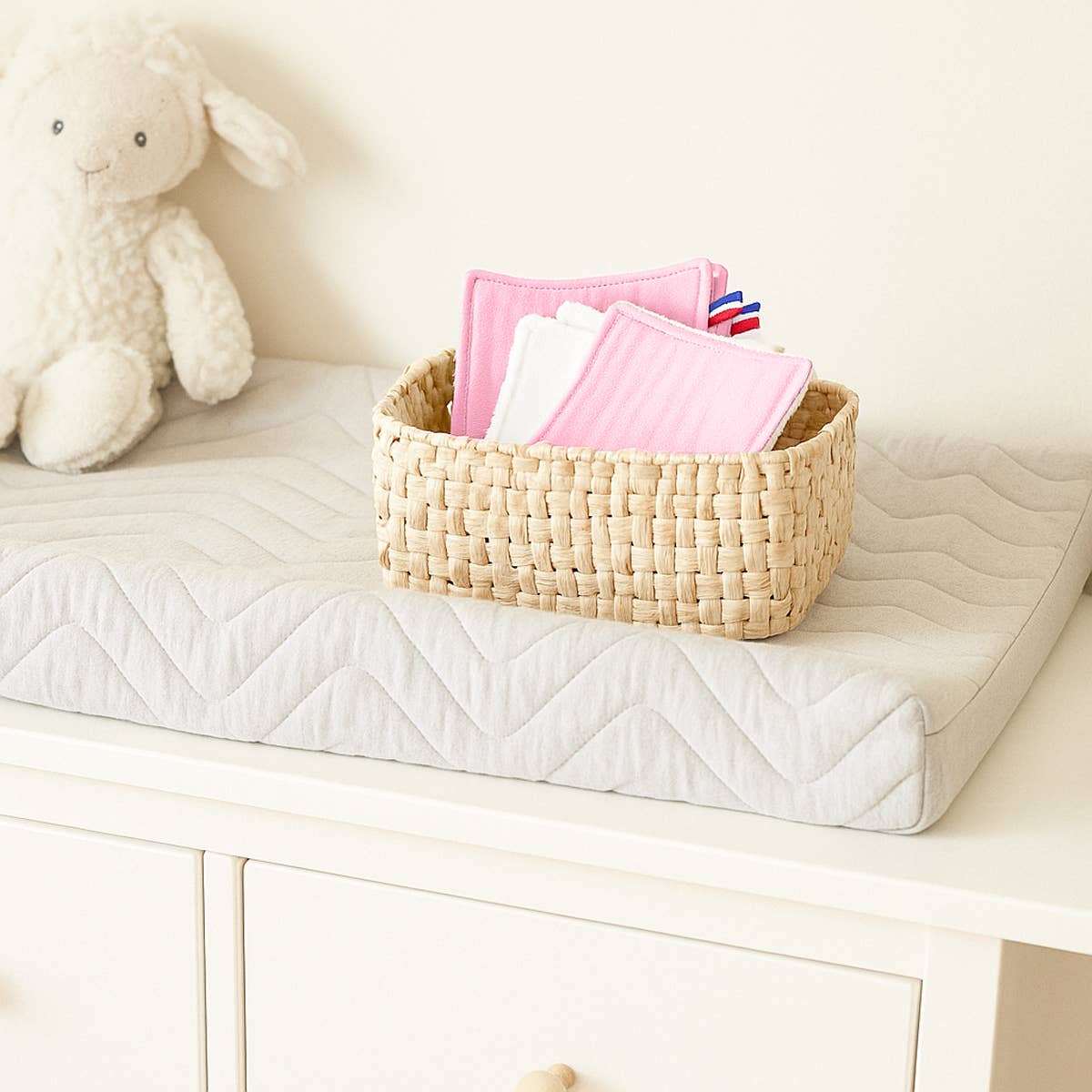 PAPATE - Wholesale Face & Body Wipes - Baby - Organic Cotton Washable Wipes - Pink2