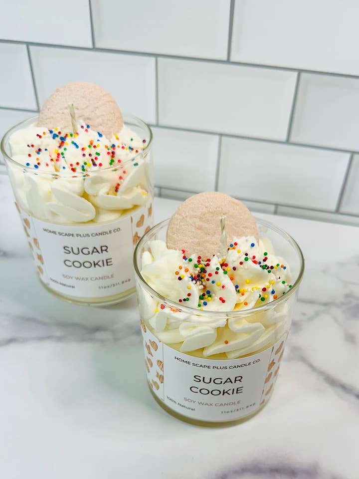 Candela in cera di soia 11 oz profumo biscotto zuccherato per la vendita all'ingrosso da parte di Home Scape Plus
