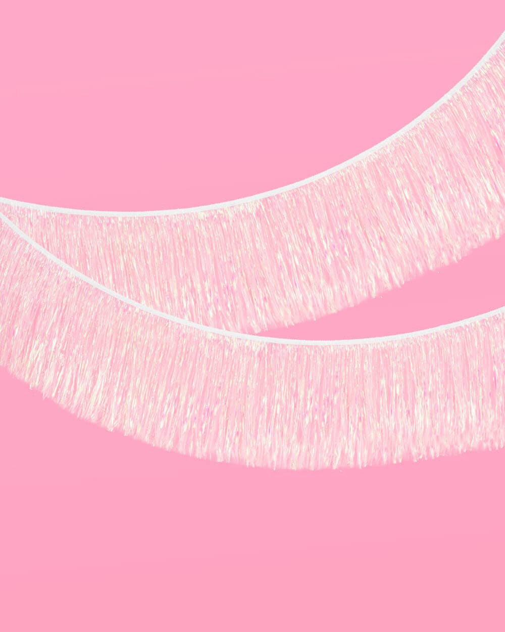 xo, Fetti - Vente Affiche/banderole de fête - Bannière à Franges Irisées Blanches | 1,5 m, Décoration de Fête1